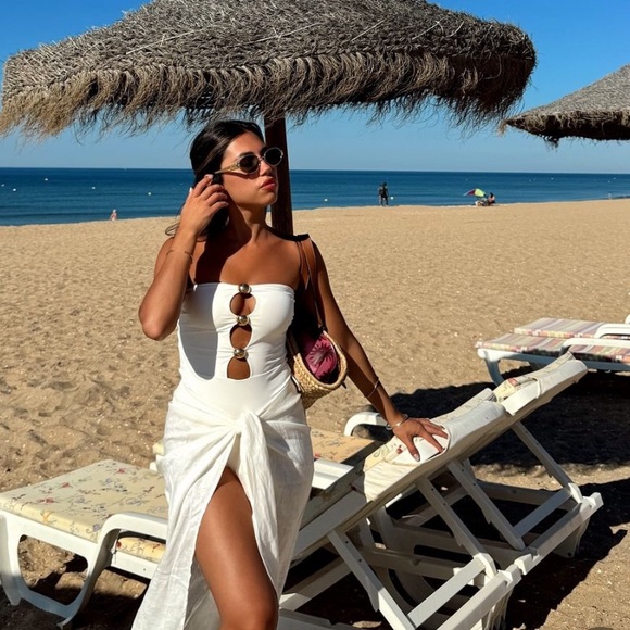 NWT Zara One-Piece Bandeau Swimsuit - Picture 4 of 15